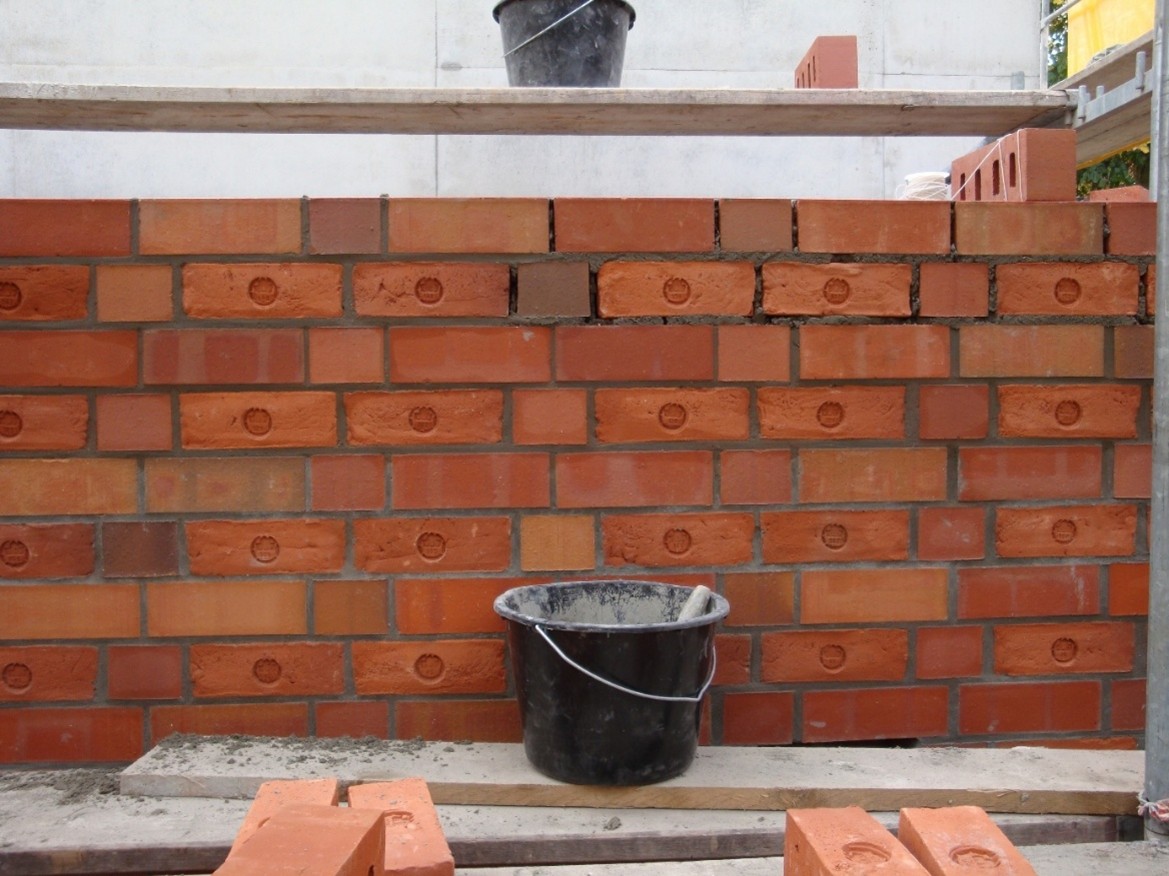 Maurerarbeiten mit Klinkern am Mühlentor